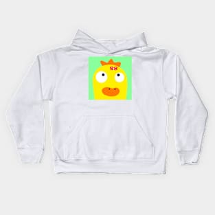 funny duck head Kids Hoodie